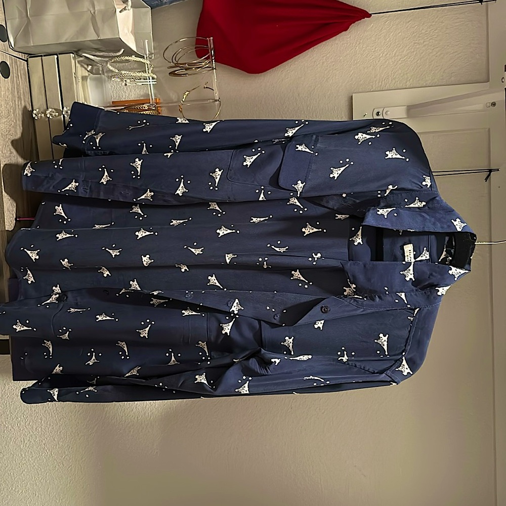 Equipment Blue Blouse Shirt